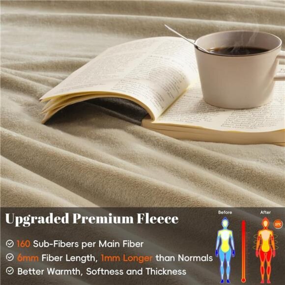 Ultra Soft Fleece Blanket Queen Size, No Shed No Pilling Luxury Plush Cozy - Picture 4 of 7